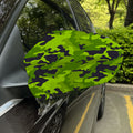 Lime Green Camouflage Print Car Side Mirror Covers