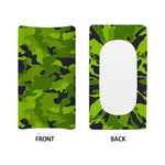 Lime Green Camouflage Print Changing Pad Cover