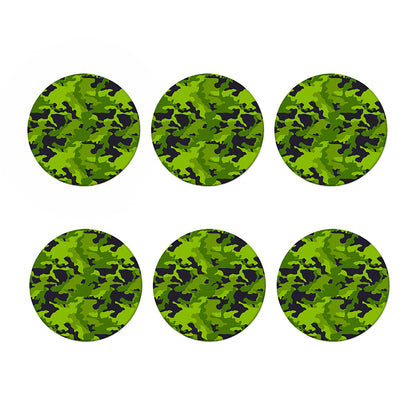 Lime Green Camouflage Print Coaster Set