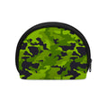 Lime Green Camouflage Print Coin Purse