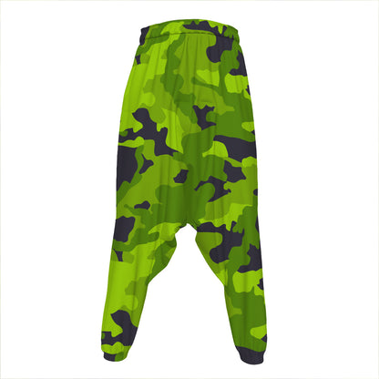 Lime Green Camouflage Print Hammer Pants