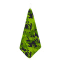 Lime Green Camouflage Print Hand Towel