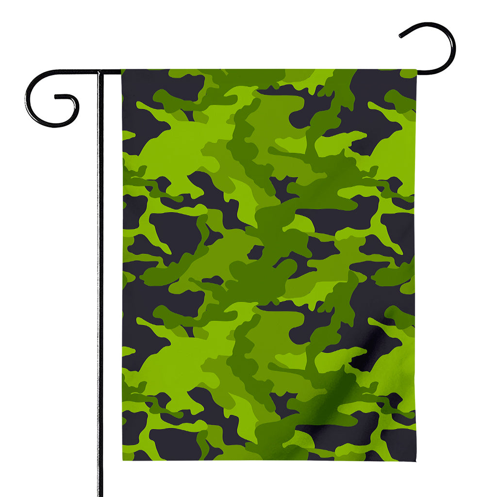 Lime Green Camouflage Print House Flag
