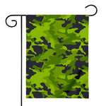 Lime Green Camouflage Print House Flag