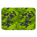 Lime Green Camouflage Print Indoor Door Mat