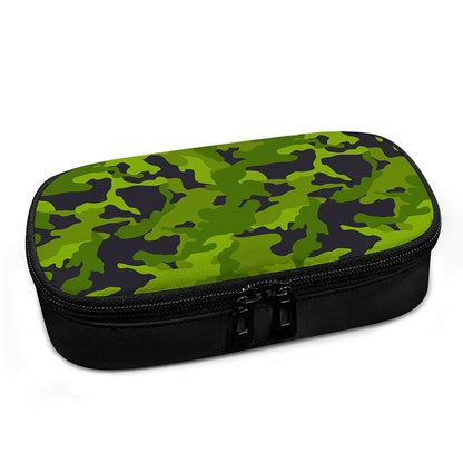 Lime Green Camouflage Print Insulin Cooler Travel Case