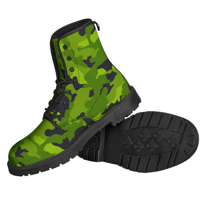 Lime Green Camouflage Print Backpack