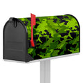 Lime Green Camouflage Print Mailbox Cover