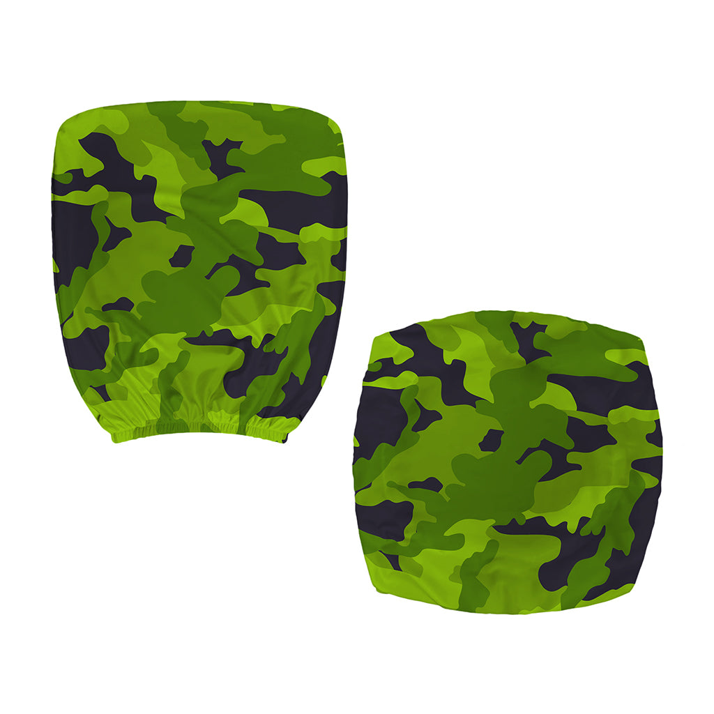 Lime Green Camouflage Print Office Chair Cover