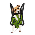Lime Green Camouflage Print Pet Carrier Backpack