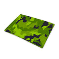 Lime Green Camouflage Print Pet Cooling Mat Cover
