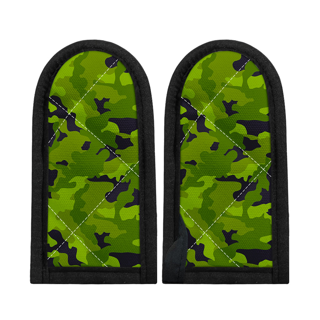 Lime Green Camouflage Print Skillet Handle Cover