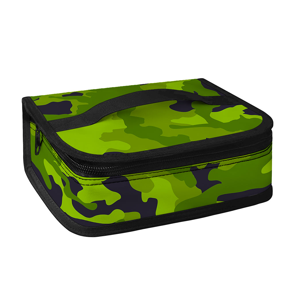Lime Green Camouflage Print Small Lunch Bag