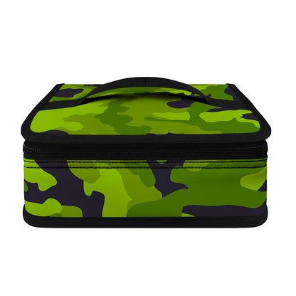 Lime Green Camouflage Print Small Lunch Bag