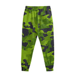 Lime Green Camouflage Print Sweatpants