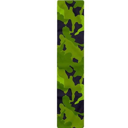 Lime Green Camouflage Print Table Runner