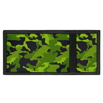 Lime Green Camouflage Print Trifold Wallet