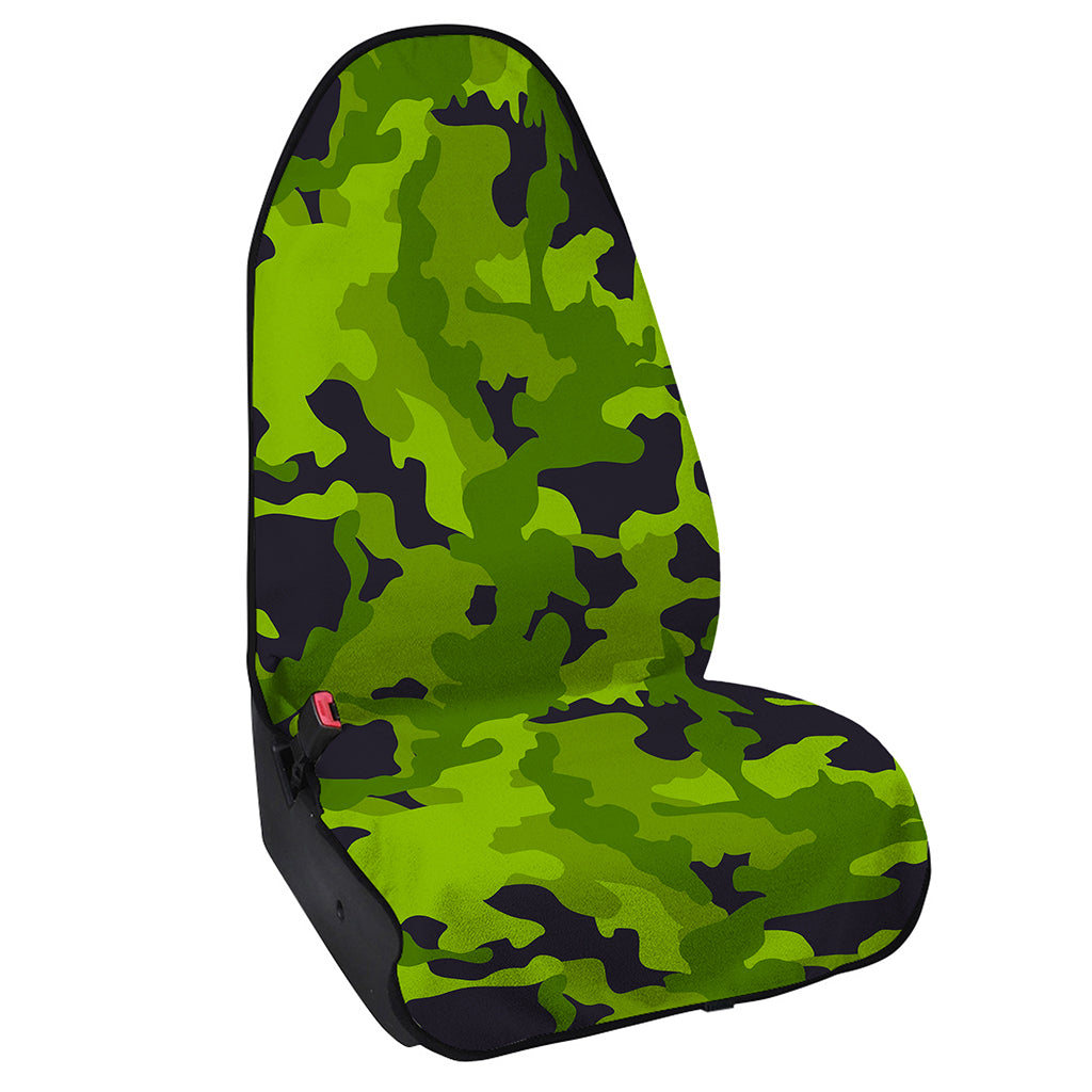 Lime Green Camouflage Print Waterproof Car Seat Cover