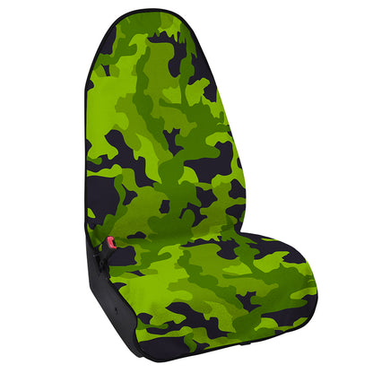 Lime Green Camouflage Print Waterproof Car Seat Cover
