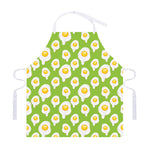 Lime Green Fried Eggs Pattern Print Adjustable Apron