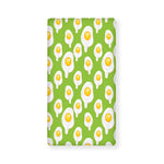Lime Green Fried Eggs Pattern Print Baby Crib Sheet