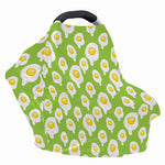 Lime Green Fried Eggs Pattern Print Baby Seat Cover