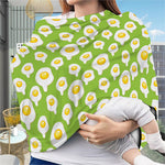 Lime Green Fried Eggs Pattern Print Baby Seat Cover