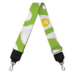 Lime Green Fried Eggs Pattern Print Bag Strap