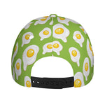 Lime Green Fried Eggs Pattern Print Baseball Cap