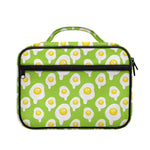 Lime Green Fried Eggs Pattern Print Briefcase Bible Bag
