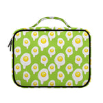 Lime Green Fried Eggs Pattern Print Briefcase Bible Bag