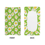 Lime Green Fried Eggs Pattern Print Changing Pad Cover