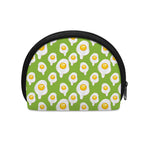 Lime Green Fried Eggs Pattern Print Coin Purse