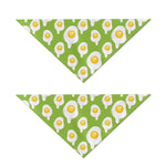 Lime Green Fried Eggs Pattern Print Dog Bandana