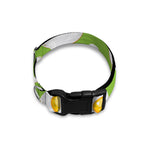 Lime Green Fried Eggs Pattern Print Dog Collar