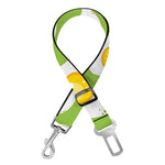 Lime Green Fried Eggs Pattern Print Dog Seat Belt