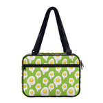 Lime Green Fried Eggs Pattern Print Double Strap Bible Bag