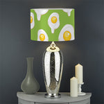 Lime Green Fried Eggs Pattern Print Drum Lamp Shade