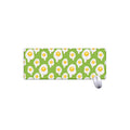 Lime Green Fried Eggs Pattern Print Extended Mouse Pad
