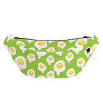 Lime Green Fried Eggs Pattern Print Fanny Pack