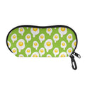 Lime Green Fried Eggs Pattern Print Glasses Case