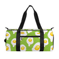 Lime Green Fried Eggs Pattern Print Gym Bag
