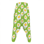 Lime Green Fried Eggs Pattern Print Hammer Pants