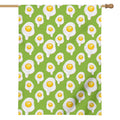 Lime Green Fried Eggs Pattern Print House Flag