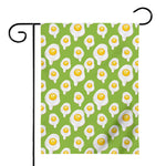 Lime Green Fried Eggs Pattern Print House Flag