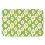 Lime Green Fried Eggs Pattern Print Indoor Door Mat