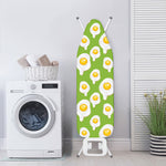 Lime Green Fried Eggs Pattern Print Ironing Board Cover