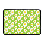 Lime Green Fried Eggs Pattern Print Kitchen Mat