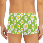 Lime Green Fried Eggs Pattern Print Men's Short Boxer Briefs