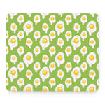 Lime Green Fried Eggs Pattern Print Mouse Pad